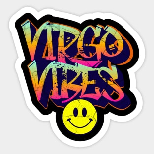 Virgo Vibes Graffiti Zodiac Birthday Sticker